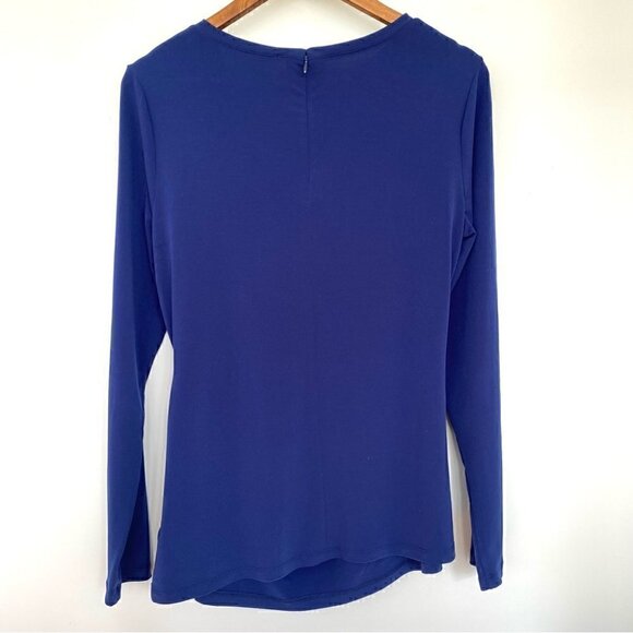 Michael Kors stretch jersey top with crew neckline and  long sleeves - Picture 6 of 11